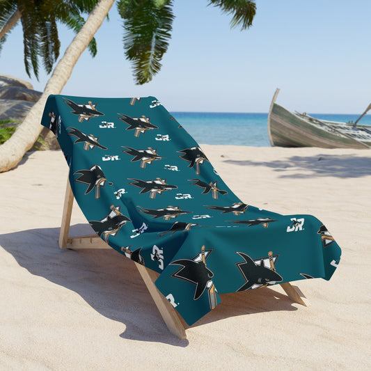 Jr Sharks Beach &  Shower Towel