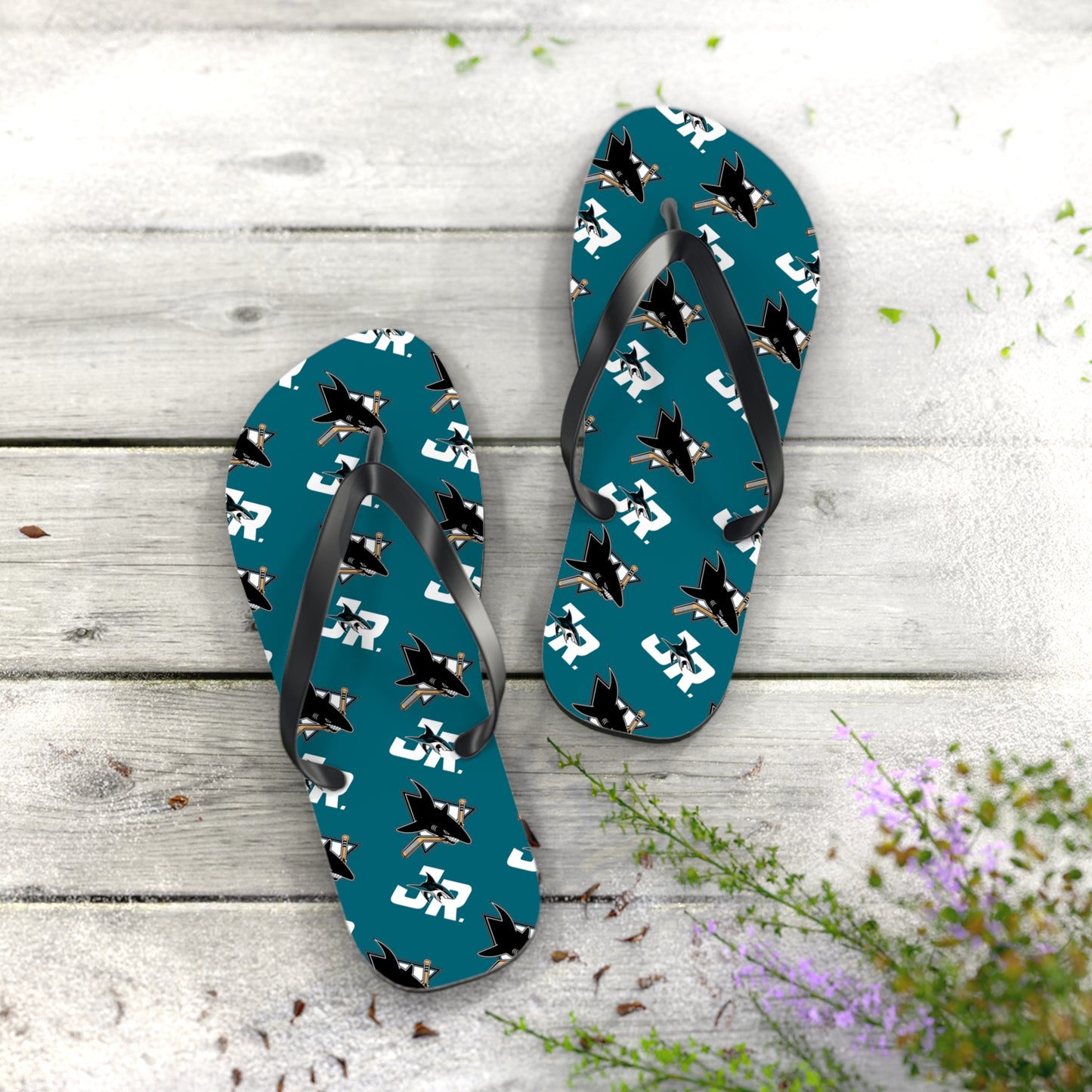Jr Sharks Flip Flops