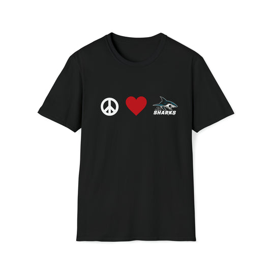 Peace. Love. Jr Sharks. Tee