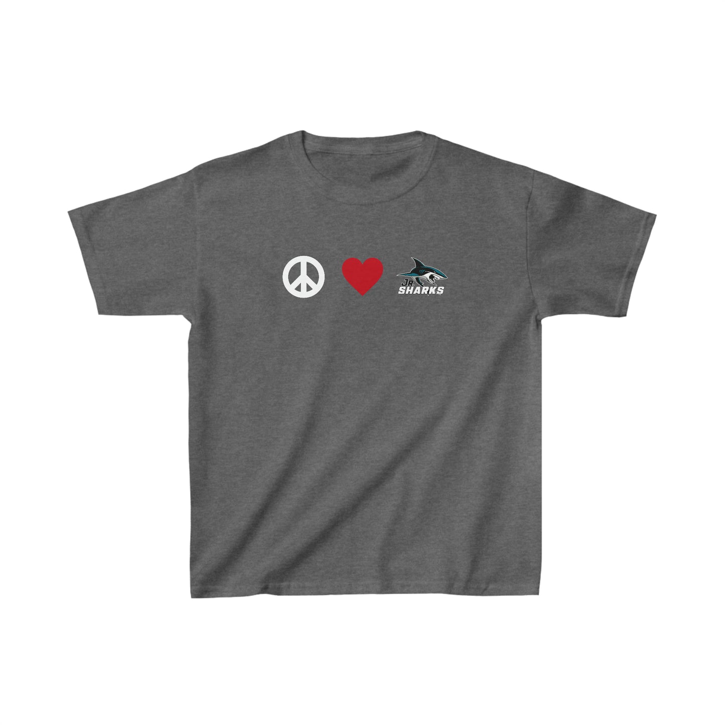 Peace. Love. Jr Sharks. Kids Tee